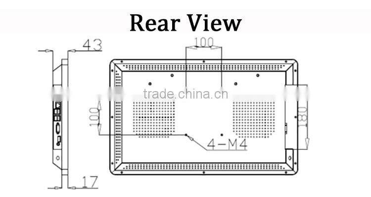 Wall mount 21.5 inch touch screen all-in-one computer