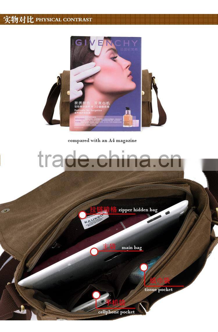 Cotton Canvas Teen Shoulder Bag Casual Lady Messenger Bag Cross Body Bag Woman Single Shoulder Bag 4 colors