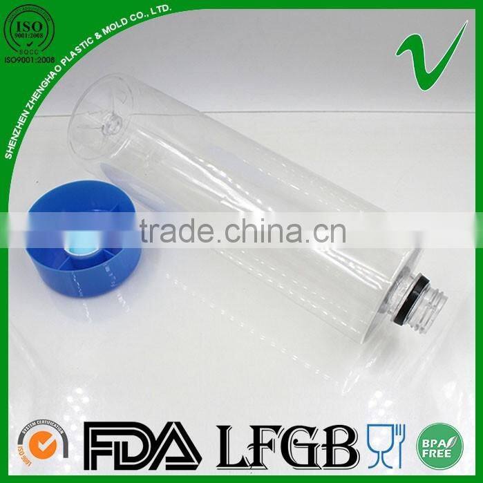 1liter empty high quality PET plastic water bottle with voss shape