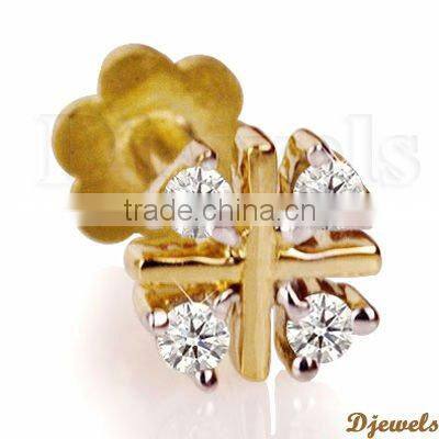 Diamond Nose Pins, Diamond Jewelry, Gold Nose Pins