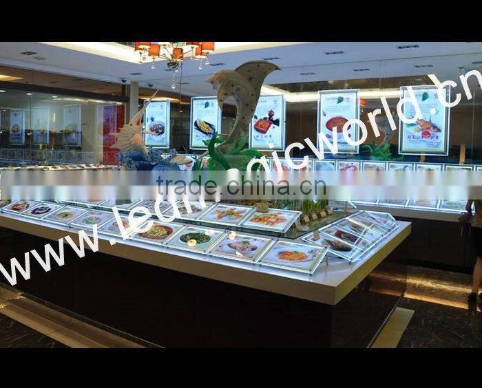 2015 Albaba led photo frame/led light box/menu photo frame