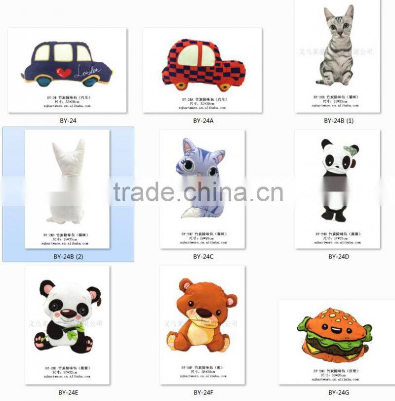 Healthfull Cute Panda Car Freshener , bamboo charcoal deodorizer for car