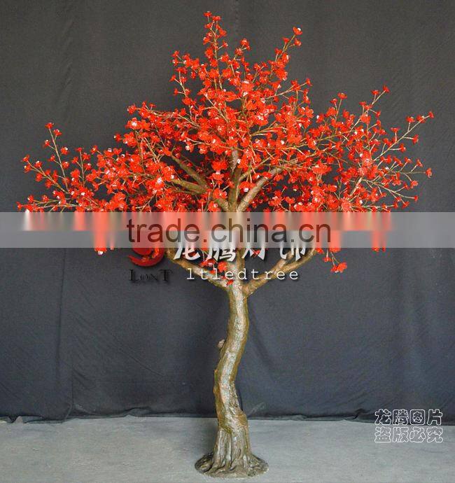 Red outdoor decorative light tree
