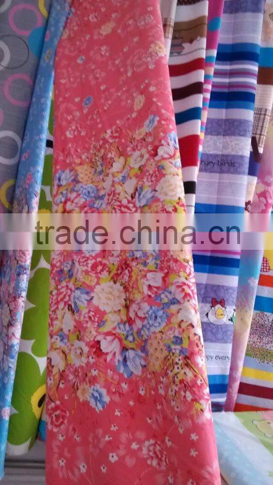 2016 the leastes 100% polyester fabric brushed soft fabric printing romantic fabric