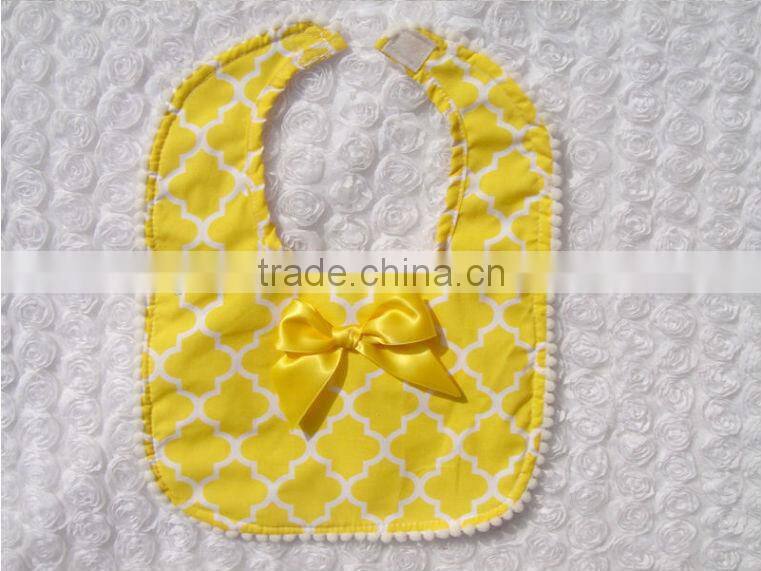 Wholesale cute pink baby bibs with bow
