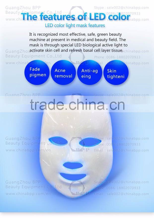 Factory wholesale led facial mask with 3 pdt photon colors 170pcs led lights face mask in stock CE approved