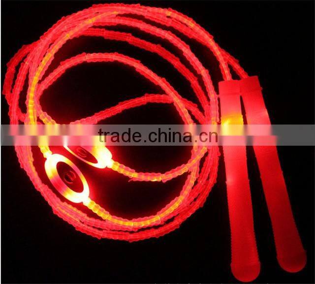 Multi color led flashing jump rope Light up jump rope Glowing skipping rope
