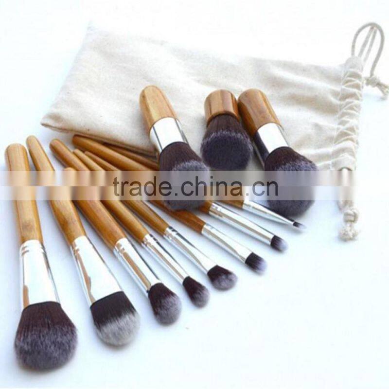 wooden handle make up brushes Professional 11pcs Makeup Brushes Set Wholesale