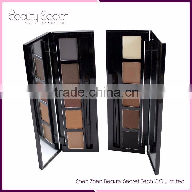 5 colors long-lasting eye brow palette,eyebrow powder with brush