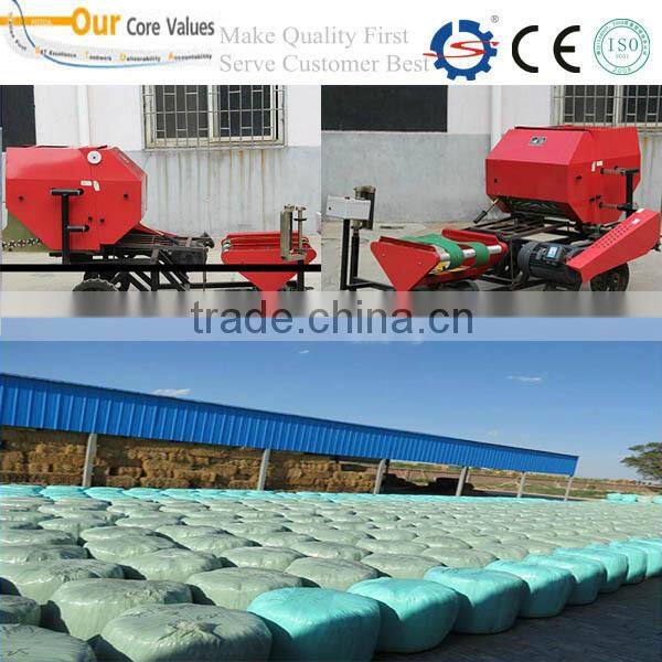 High efficiency hay bundling machine with wrapping function