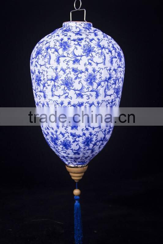 2015 latest design high quality hanging jacquard lantern wholesale