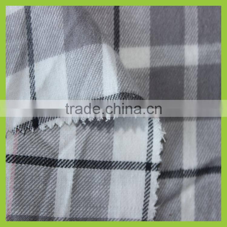 new 100% Cotton Yarn Dyed Plaid Fabric With Brushed For Scarves
