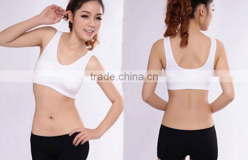 New Women Soft Racerback Sports Tank Tops Padded Yoga Training Bra M -XL Wholesale