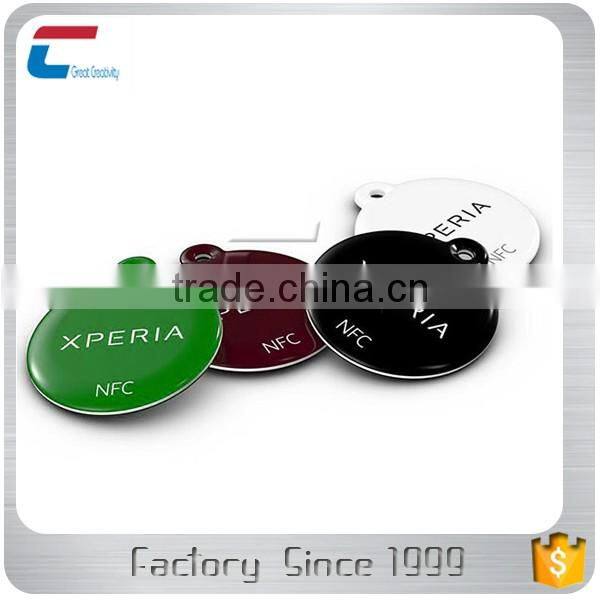 Latest product in China of passive NFC epoxy tag sticker 13.56mhz adhesive RFID tag