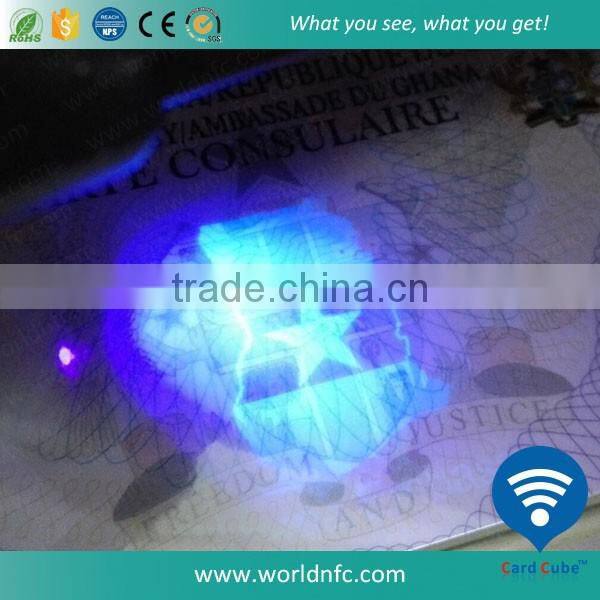 Custom Design Invisible UV Printing PVC Plastic Card For High Security Anti Fake