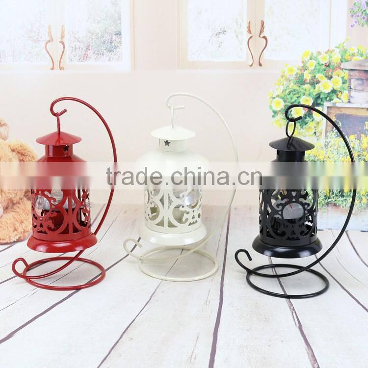 Wrought Iron Classical Street Lamp Candlestick Wedding Gift Candle Holder