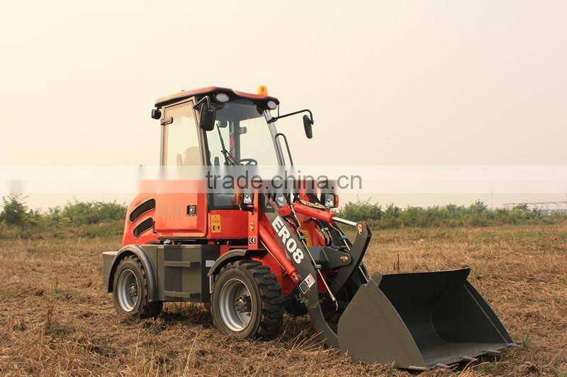 Everun Er20 Articulated Small Wheel Loader with Snow Blade
