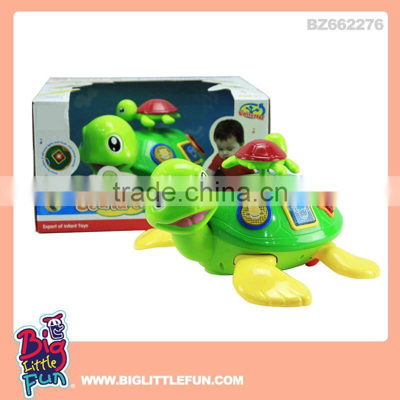 Baby learning toys,battery operated toy musical turtle light toy