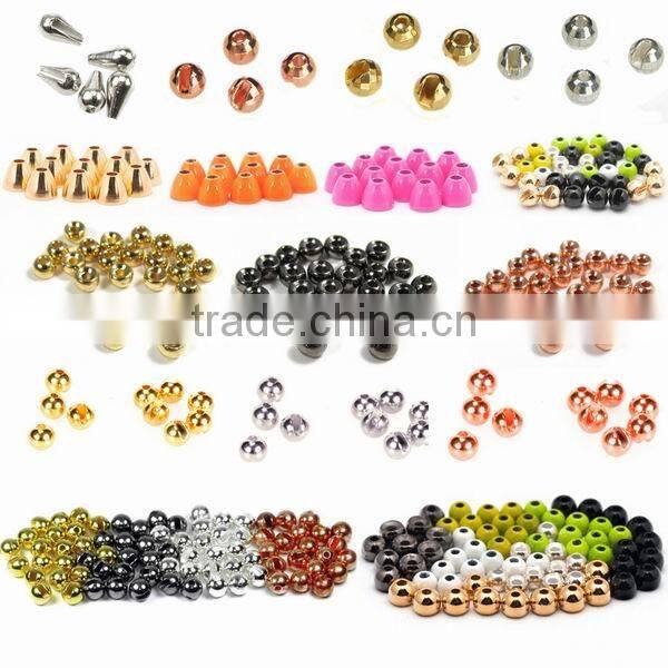 Metallic Blue Round Tungsten Fishing Beads