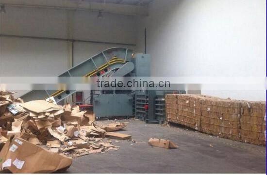 PLC control full automatic hydraulic waste paper cardboard baler