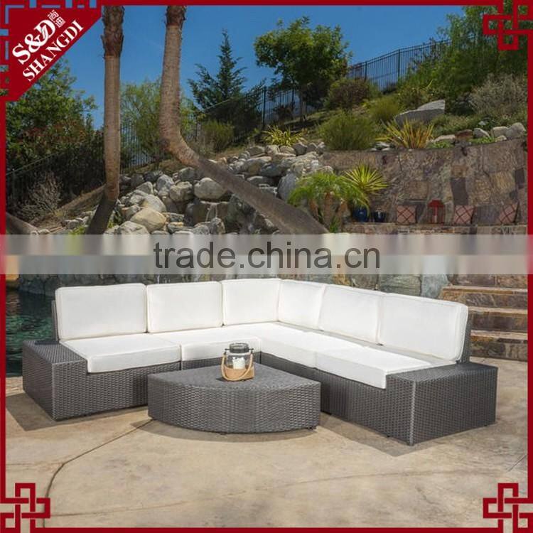 Classical simple design rattan handcraft corner l shaped chinioti sofa set