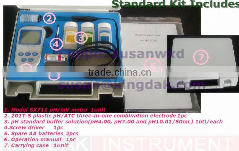 KX711 HAND HELD PH METER /digital ph meter/Carriable pH Tester /Handy pH Tester