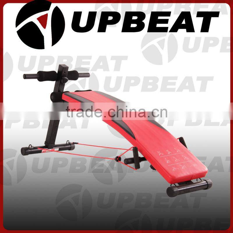 High-quality Sit-up Bench, Made of Steel Tube, Advanced PU and Sponge Seat Padded Cushion