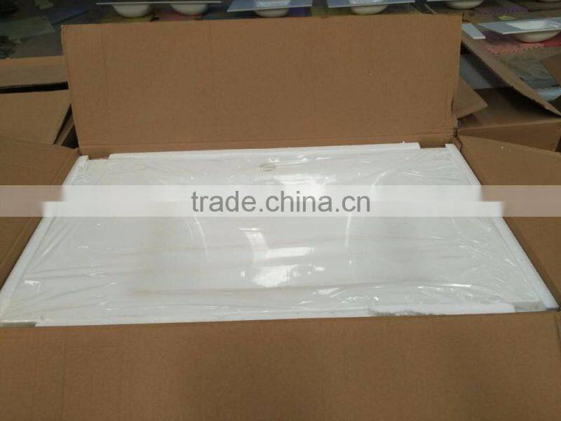 Nano glass Solid surface bathroom sink with countertop