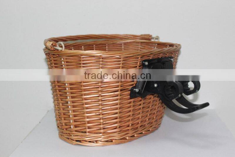 Practical and durable wicker basket for bike with 100%handmade with holder