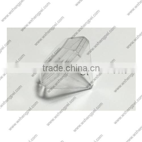 Cleverish portable cute transparent diamond plastic storage jewelry wedding box kit