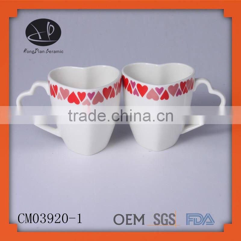 ceramic type mug,sublimated valentine cup
