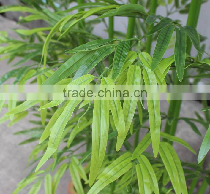 Artificial lucky bamboo pole,real trunk bamboo branches with plastic leaves