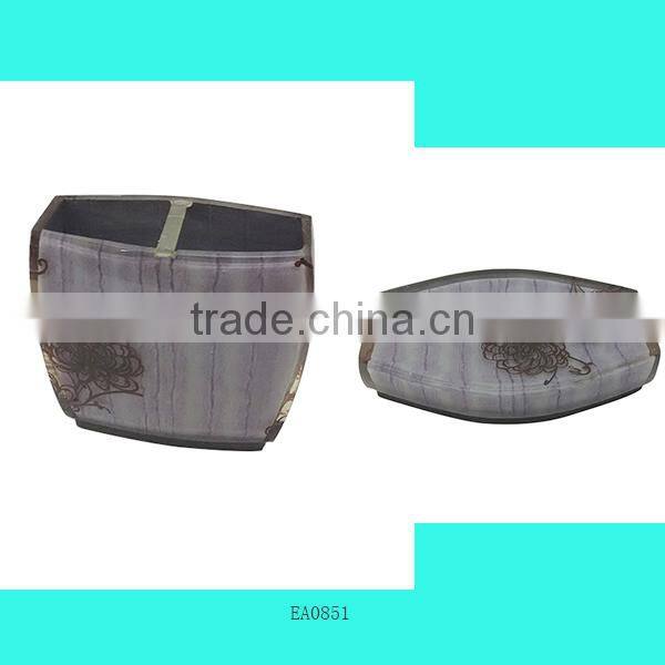 EA0851 doubled designed transparent bathroom set accessories with flowers inside