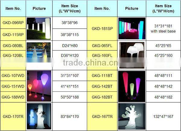 GLACS Control Outdoor Plastic Lamp Shade LED Landscape lamps Floor Lamp