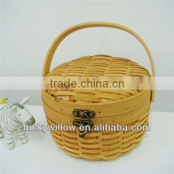 2014 new design handmade wood chip basket