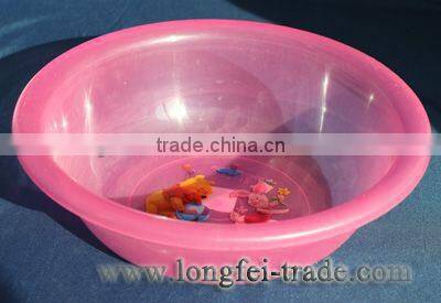 Household pink round plastic wash basin
