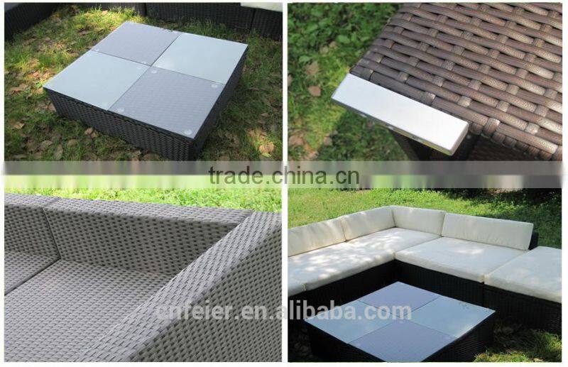 patio furniture round pe rattan sofa