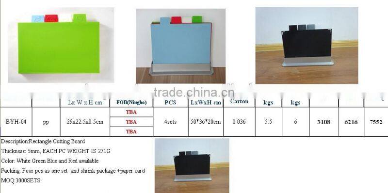 Plastic Rectangle Foldable Cutting Board