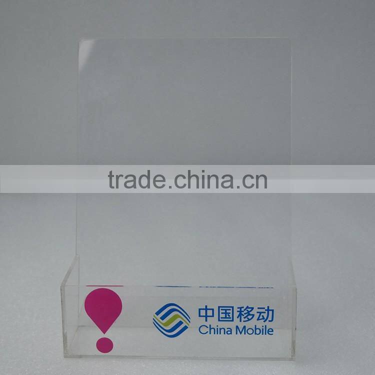 T shape acrylic sign holder