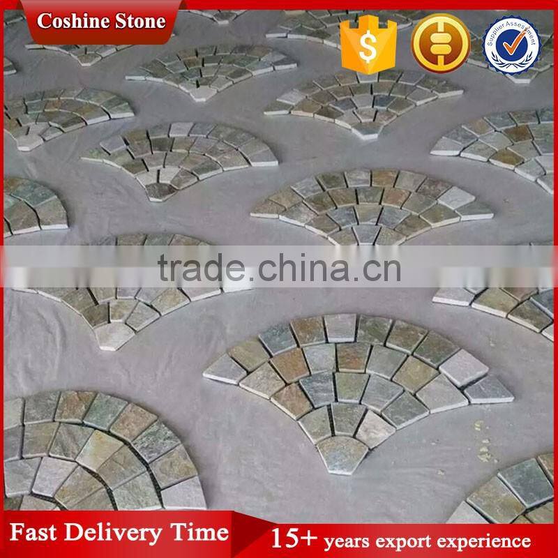 Outdoor yellow beige exterior floor slate tile designs