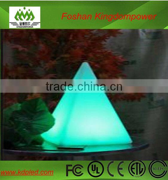 Rechargeable LED pyramid decorative water-proof lighting