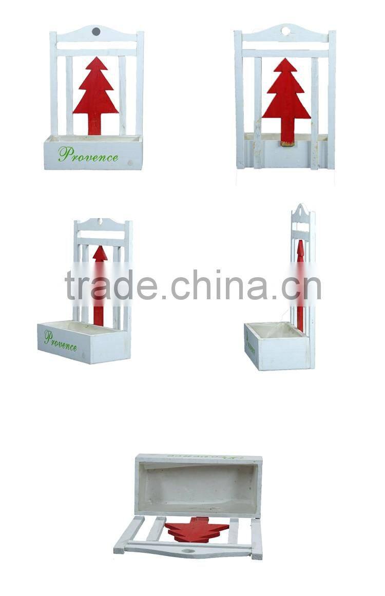 2017 Fashion Outdoor Garden Hanging Wooden Design Flower Pot