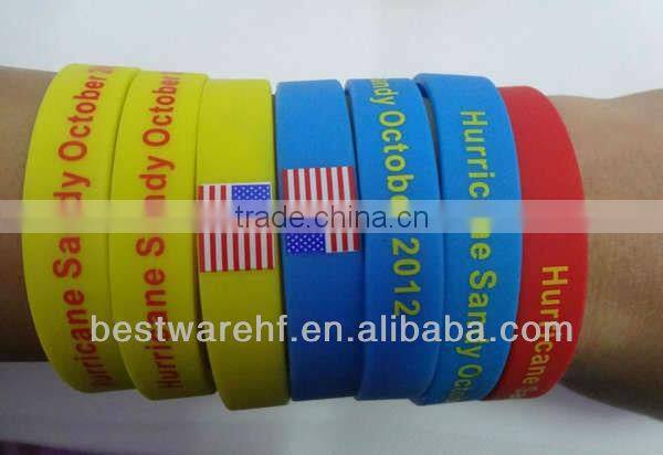 glowing in dark bulk cheap adult silicone bracelets