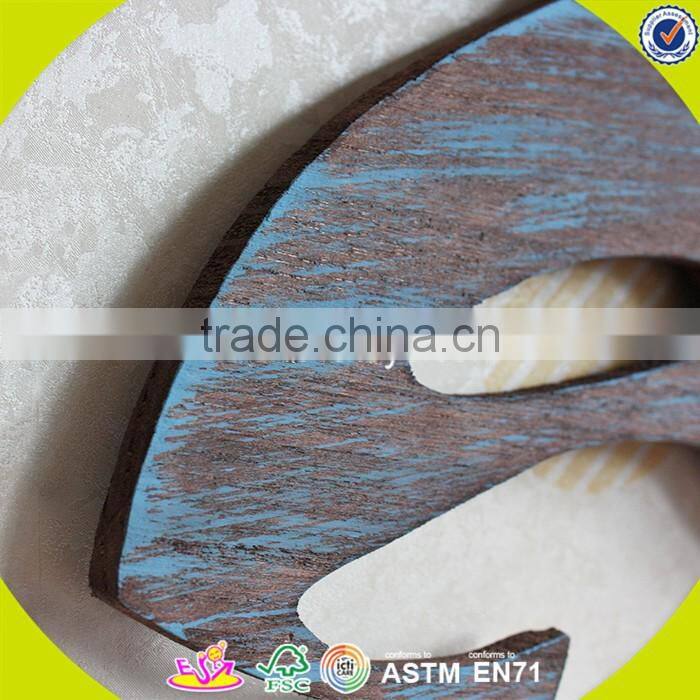 2017 New design home decorations wooden wall hanging top fashion whale shape wooden wall hanging W09D016