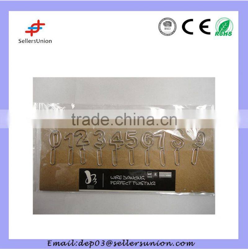 Promotional Gifts Stationery Supplies Funny Number Paper Clips