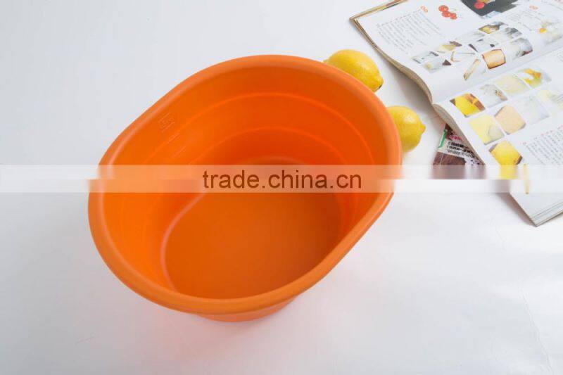 Silicone folding pots vegetables wash basin foldable bowl Camping tools