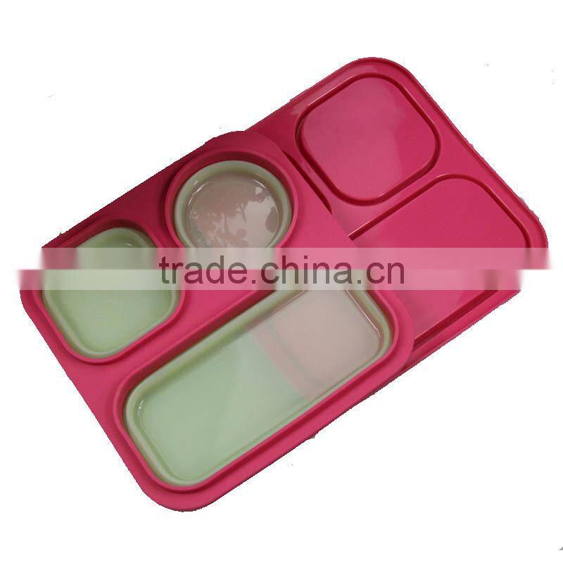 Silicone food warmer lunch box keeping warm food box for school