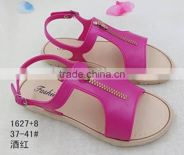new design fashion with zipper sandal for women