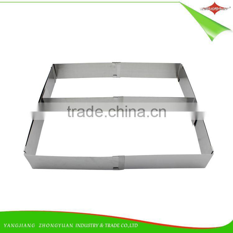 ZY-F1393 good price square stainless steel cake mold cake ring