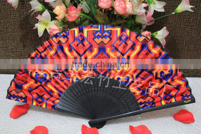 Advertising bamboo fabric fan